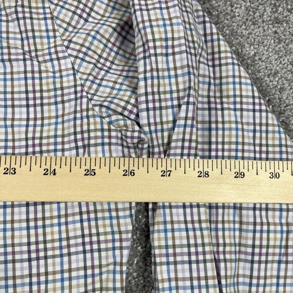 Peter Millar Dress Shirt Mens Extra Large Button Up Plaid Golf Cotton Colorful - Picture 8 of 10